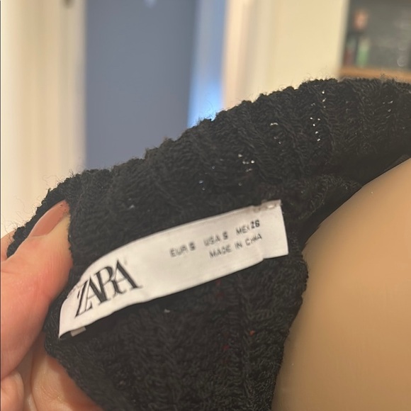 Zara Women's Black Knit Beaded Pullover - Picture 6 of 6